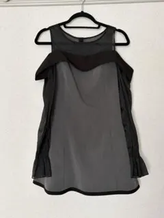 美品 ナイスクラップ オフショルダーワンピース シアーシャツ ミニワンピース