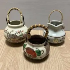 D-4 昭和レトロ 九谷焼 酔月焼 ミニチュア ミニサイズ ミニ 花器 花瓶