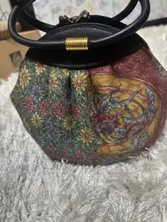 和装用バッグ 多色使いの花柄