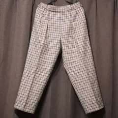 【極美品36】キャプテンサンシャイン　ガンクラブチェックウールアルパカスラックス