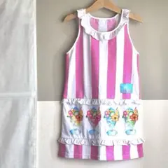 PARADE 土屋アンナ　キッズ ノースリーブ ワンピース パフェ柄 ピンク