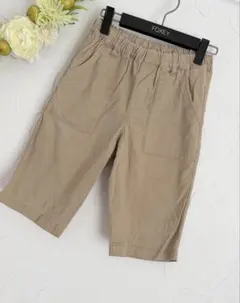 値下げ　【150】ユニクロ ハーフパンツ ベージュ ジュニア チノ 運動着 通学