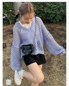 ハニカムニットトップス[an1228] GRL