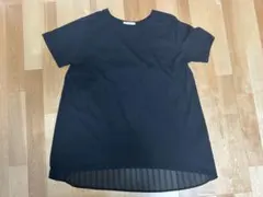 サマンサモスモスブルー バックプリーツ 切替 Tシャツ フリーサイズ 黒のサムネイル