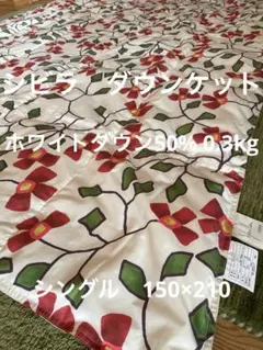 丸洗い可【シビラ】羽毛肌掛布団 ダウンケット（150×210）フロリーナ　レッドのサムネイル