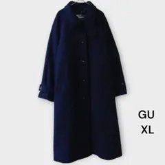 未使用／GU コージーメルトンバルマカーンコート XL ネイビー ベルト未開封