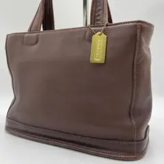 良品 COACH ハンドバッグ レザー ブラウン