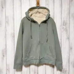 UNIQLO ユニクロ (M)　ボアスウェット フルジップパーカ