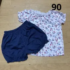 トップバリュパジャマ　半袖　花柄90のサムネイル