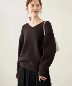 ロペピクニック　スフレニットシリーズ Vネックニットプルオーバー