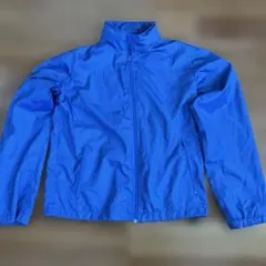 青いチェック柄ウィンドブレーカー　Mサイズ