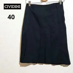 CIVIDINI チヴィディーニ ひざ丈 プリーツ スカート 40 イタリア製のサムネイル