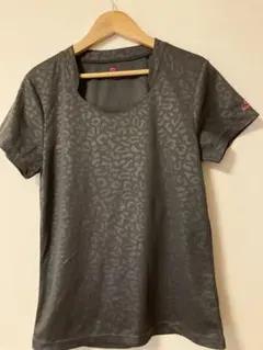 kissmark 半袖Tシャツ レオパード柄 ブラックL(l175)のサムネイル