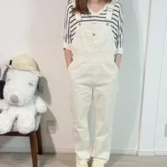 【SOMETHING】オーバーオール ホワイト Sサイズのサムネイル