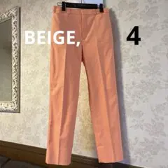 美品　ベイジ　BEIGE, センタープレス　サイズ4パンツ　日本製のサムネイル