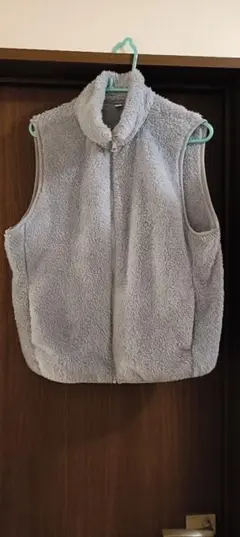 UNIQLOファーリーフリースベスト　ブルー　レディースＬＬサイズ