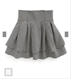インパン地付き千鳥柄フレアミニスカート［gm773 GRL]