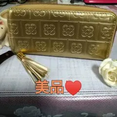 ゴールド エンボス加工 長財布