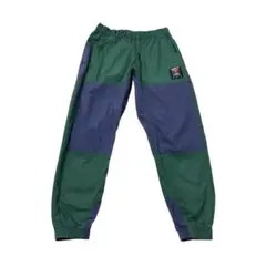 adidas ナイロン パンツ 緑 紺　アディダス　XS