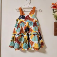 moimoln モイモルン　リーフボタニカル　トロピカル　ティアードワンピース