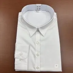 【未着用】レディース25号ノーアイロン ホワイト シャツ