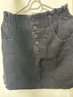 GU ブラックミニスカート Lサイズ ボタン付き
