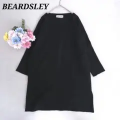 新品BEARDSLEY ビアズリー ニットコンビギャザーワンピース ブラック 1