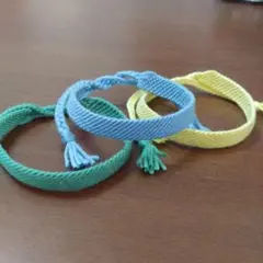 ハンドメイド ミサンガ 無地 3本セット