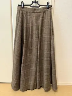 OZOC チェック柄 フレアスカート 38