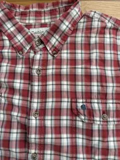 carhartt 半袖柄シャツ　タータンチェック柄