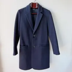 A.P.C. アーペーセー チェスターコート ネイビー ロングコート 36のサムネイル