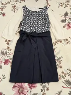 クイーンズコート　ワンピース　サイズ2　膝丈ワンピース　七分袖