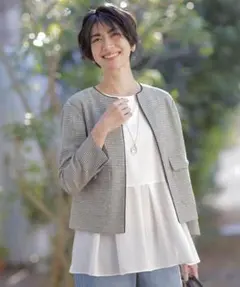 【J.PRESS】Calameraリングメッシュ ジャケット