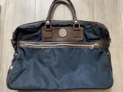 お正月期間値下げ可！　オロビアンコ　ビジネスバッグ　ネイビー　ナイロン　レザー