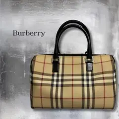BURBERRY ノバチェック ミニボストンバッグ ハンドバッグ ヴィンテージ