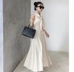 eimy エイミーイストワール　コンビニットワンピース　ベージュ