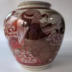 陶器 花瓶 壺 鳳凰 牡丹文様 伝統工芸 インテリア 九谷 陶雅 美品 陶器 花瓶 壺 鳳凰 牡丹文様 伝統工芸 インテリア 九谷 陶雅 美品