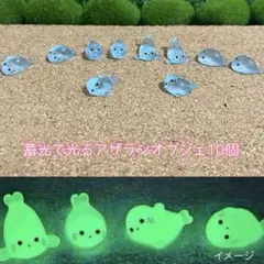 蓄光で光るアザラシオブジェ10個 ミニチュア