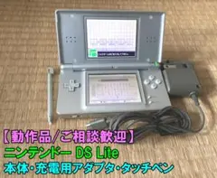 【ご相談歓迎/動作品】任天堂 DS Lite 本体・充電アダプタ・タッチペン