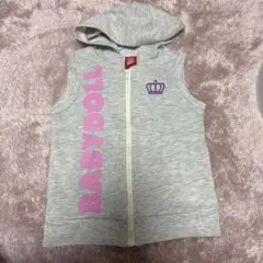 BABY DOLL フード付きジッパーパーカー 110 ベスト　グレー