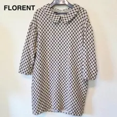 美品！【FLORENT】柄 ワンピース フリーサイズ 日本製 フローレントのサムネイル