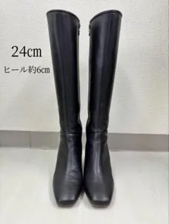 【美品】DIANA ブラック ロングブーツ 高ヒール ダイアナ ブラックレザー高ヒールロングブーツ - メルカリ