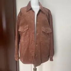 GU コーデュロイCPOシャツ(長袖) ブラウン　メンズ