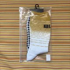 BLK グリップソックス ホワイト×ゴールド