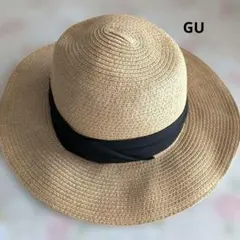 GU 麦わら帽子 ストローハット 黒リボンのサムネイル