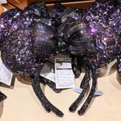 ミニーマウス風スパンコールカチューシャ