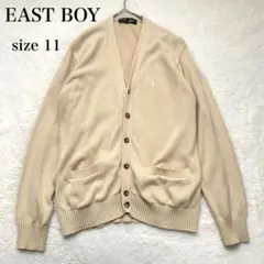 EAST BOY コットンカーディガン ベージュ ピンク 11号