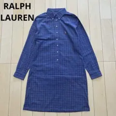 RALPH LAUREN ラルフローレン　シャツワンピース　チェック　Lサイズ