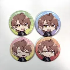 カラフルピーチうり缶バッジ4枚台紙あり