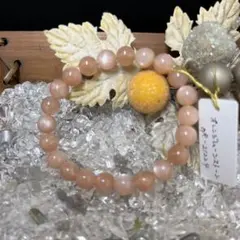 希少✦全玉高品質✦オレンジサンムーンストーン 天然石ブレスレット 